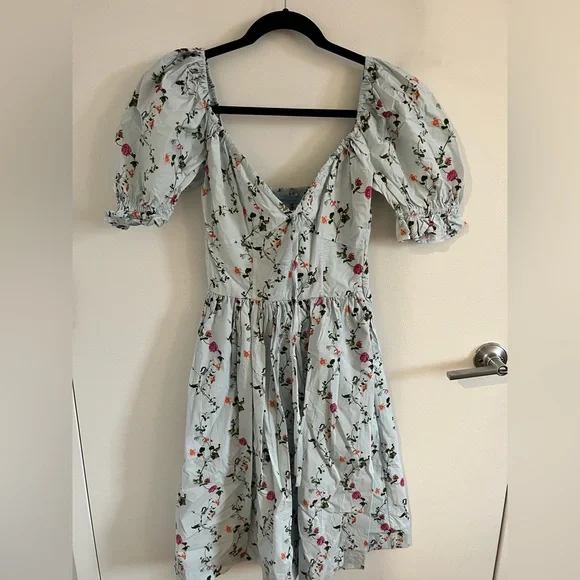 Hill House Home Ophelia Dress in Victorian Romance Pond Floral Shortened - Picture 2 of 5